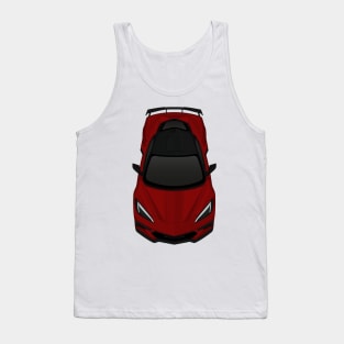 C8 Dark-red Tank Top